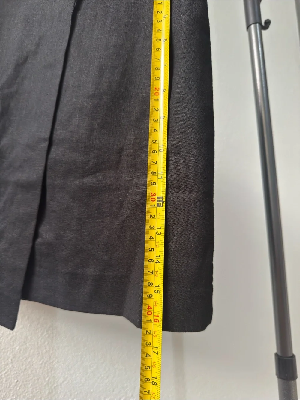 Calvin Klein Black Linen Blend Asymmetric Wrap Mini Skirt - Size 6 NWT 🔖